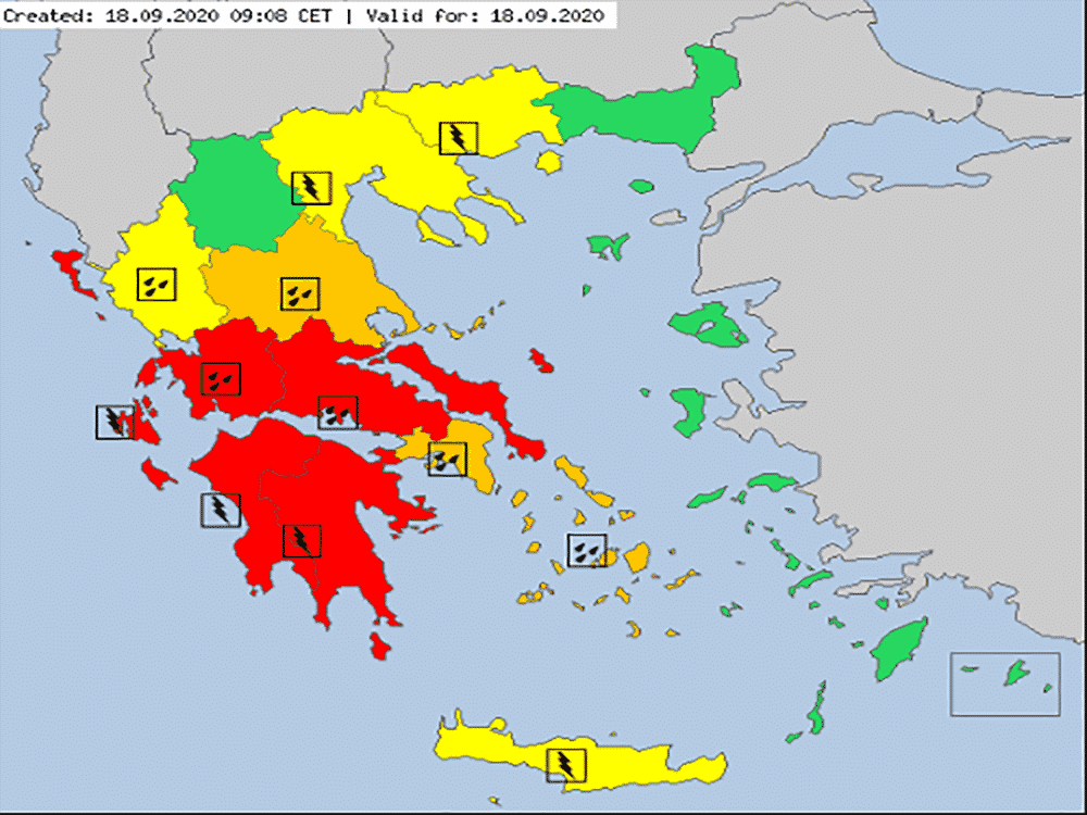 Μέχρι και το πρωί της Κυριακής θα επηρεάζει ο «Ιανός» την Περιφέρεια Πελοποννήσου