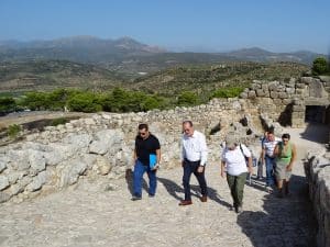 Αυτοψία του περιφερειάρχη Πελοποννήσου Π. Νίκα στις Μυκήνες