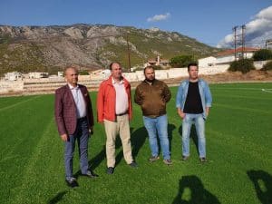 Eργασίες στο γήπεδο του Ολυμπιακού Λουτρακίου