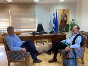 Συνάντηση του περιφερειάρχη Π. Νίκα στην Κόρινθο με τον δήμαρχο Β. Νανόπουλο