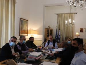 Ενημέρωση στην Περιφέρεια για το θέμα της πορείας του κορονοϊού covid-19