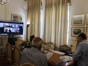 Τηλεδιάσκεψη του περιφερειάρχη Πελοποννήσου Π. Νίκα με τις Διευθύνσεις Μεταφορών της Περιφέρειας