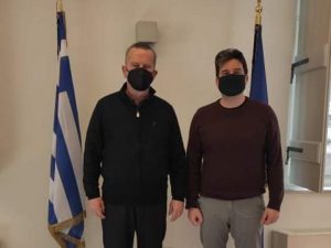 Συνάντηση του αντιπεριφερειάρχη Αρκαδίας Μ. Σκαντζού με τον δήμαρχο Νότιας Κυνουρίας Χ. Λυσίκατο