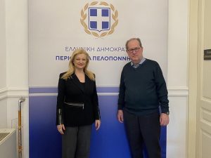 Συνεργασία του περιφερειάρχη Πελοποννήσου Π. Νίκα με την πρόεδρο της Ειδικής Μόνιμης Επιτροπής Προστασίας Περιβάλλοντος της Βουλής