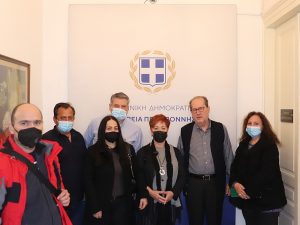 Συνάντηση του περιφερειάρχη Πελοποννήσου Π. Νίκα με το Δ.Σ. του Συλλόγου Υπαλλήλων Π.Ε. Αρκαδίας