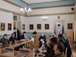 Σύσκεψη δημάρχων υπό τον περιφερειάρχη Πελοποννήσου Π. Νίκα με αφορμή την έναρξη δοκιμαστικής λειτουργίας της μονάδας στην Παλαιόχουνη
