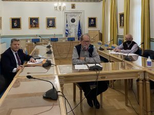 Τηλεδιάσκεψη του περιφερειάρχη Πελοποννήσου Π. Νίκα με τον πρόεδρο του ΕΛΓΟ “Δήμητρα”