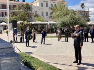 Ο περιφερειάρχης Πελοποννήσου Π. Νίκας στις εκδηλώσεις για την Ημέρα Φιλελληνισμού και Διεθνούς Αλληλεγγύης που έγιναν σε Τρίπολη και Ναύπλιο