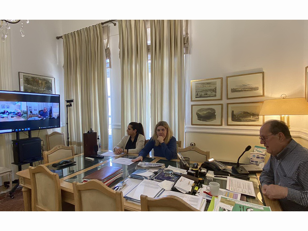 Τηλεδιάσκεψη του περιφερειάρχη Πελοποννήσου Π. Νίκα για τα έργα στη Μεσσηνία -σύμβαση για δημιουργία επιπλέον αίθουσας στο Κ.Υ. Γαργαλιάνων