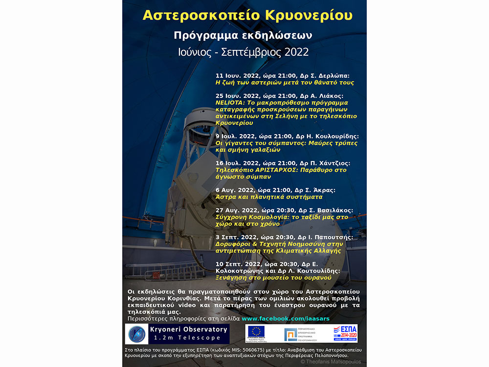 astronomia Αφίσα Κρυονερι 1