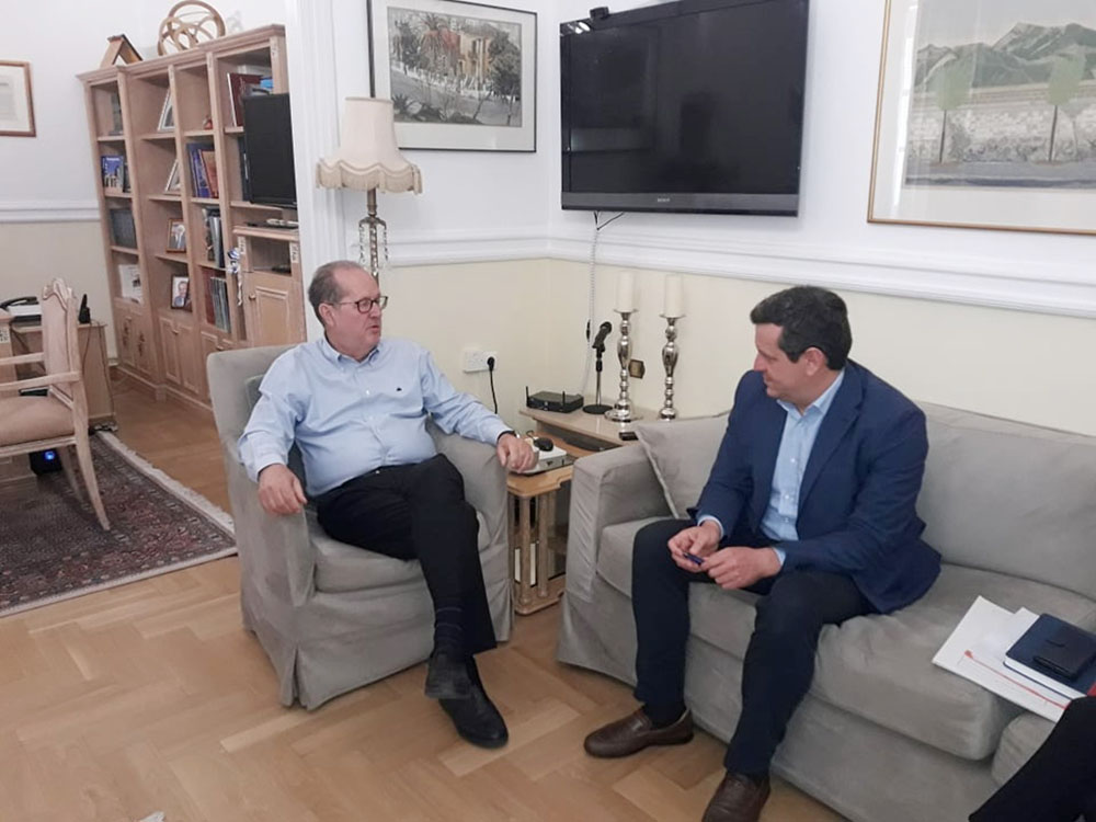 Συνάντηση του περιφερειάρχη Πελοποννήσου Π. Νίκα με τον δήμαρχο Βόρειας Κυνουρίας Γ. Καμπύλη