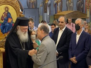Ο περιφερειάρχης Πελοποννήσου Π. Νίκας στον εσπερινό στο Μητροπολιτικό Παρεκκλήσιο του Αγίου Λουκά του Ιατρού