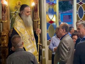 Στον Εσπερινό της γιορτής του Αγίου Πνεύματος, στην Κυπαρισσία, ο περιφερειάρχης Πελοποννήσου Π. Νίκας