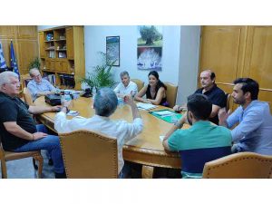 Το αντιπλημμυρικό της Καλαμάτας σε σύσκεψη στην Π.Ε. Μεσσηνίας, υπό τον περιφερειάρχη Πελοποννήσου Π. Νίκα, σήμερα το βράδυ