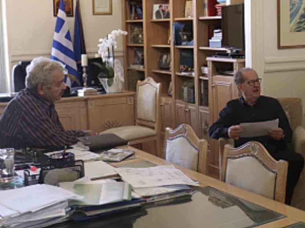 Συνάντηση του περιφερειάρχη Πελοποννήσου Π. Νίκα με τον δήμαρχο Δυτικής Μάνης