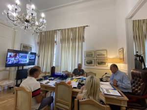 Τηλεσύσκεψη του περιφερειάρχη Πελοποννήσου Π. Νίκα με αντιπεριφερειάρχες και υπηρεσιακούς παράγοντες