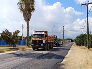Εργασίες οδοστρωσίες στην Π.Ε. Λακωνίας
