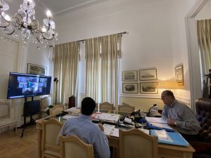 Θέματα του πρωτογενή τομέα σε τηλεδιάσκεψη υπό τον περιφερειάρχη Πελοποννήσου Π. Νίκα