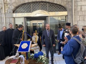 Εγκαινιάστηκε ο ανελκυστήρας στον ναό του Αγίου Βασιλείου, στην Τρίπολη