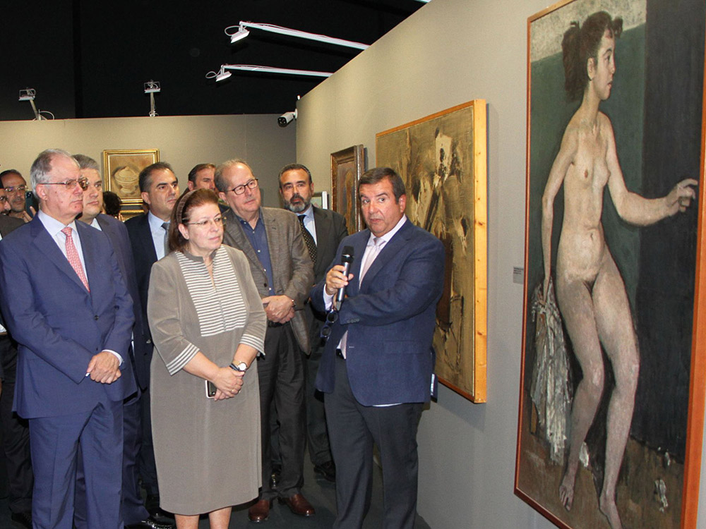 Ο περιφερειάρχης Πελοποννήσου Π. Νίκας στα εγκαίνια της έκθεσης “Θησαυροί ζωγραφικής στην Καλαμάτα από το Μουσείο Νεοελληνικής Τέχνης Δήμου Ρόδου”