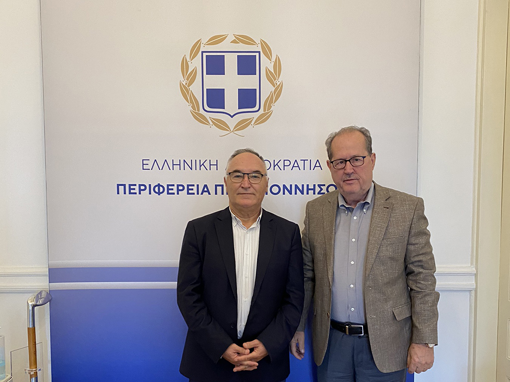 Συνάντηση του περιφερειάρχη Πελοποννήσου Π. Νίκα με τον πρόεδρο του Δικηγορικού Συλλόγου Τρίπολης
