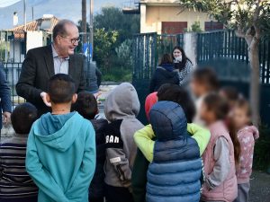 Επίσκεψη του περιφερειάρχη Πελοποννήσου Π. Νίκα στο Δημοτικό Σχολείο Ασπροχώματος