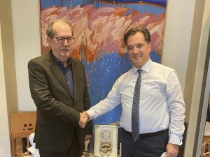 Συνάντηση του περιφερειάρχη Πελοποννήσου Π. Νίκα στην Αθήνα με τον υπουργό Ανάπτυξης και Επενδύσεων Αδ. Γεωργιάδη