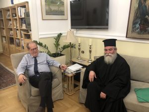 Συνάντηση του περιφερειάρχη Πελοποννήσου Π. Νίκα με τον εφημέριο της Ευαγγελίστριας Ναυπλίου