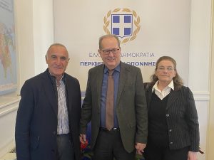 Επίσκεψη στον περιφερειάρχη Πελοποννήσου Π. Νίκα του προέδρου του Συλλόγου Σαρακατσαναίων Πελοποννήσου
