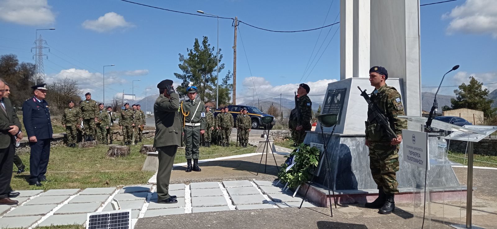 Εκδήλωση στο μνημείο της Γράνας, ολοκληρώθηκε η παρέμβαση της Περιφέρειας Πελοποννήσου σε μνημεία, ηρώα και προτομές στις 5 Π.Ε.