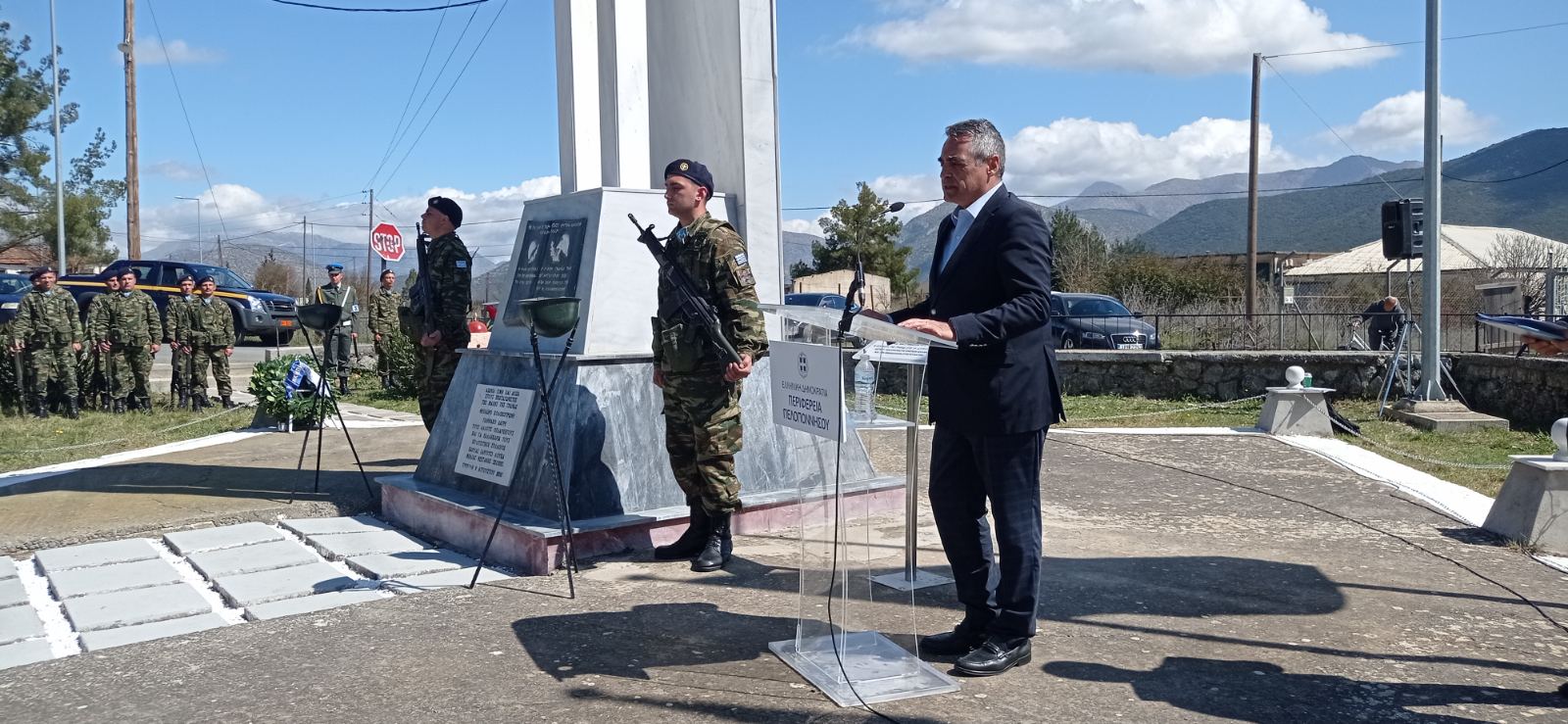 Εκδήλωση στο μνημείο της Γράνας, ολοκληρώθηκε η παρέμβαση της Περιφέρειας Πελοποννήσου σε μνημεία, ηρώα και προτομές στις 5 Π.Ε.