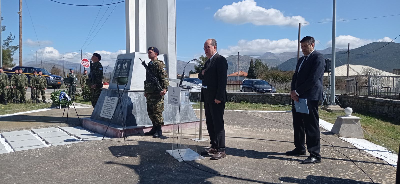 Εκδήλωση στο μνημείο της Γράνας, ολοκληρώθηκε η παρέμβαση της Περιφέρειας Πελοποννήσου σε μνημεία, ηρώα και προτομές στις 5 Π.Ε.