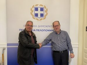 Συνάντηση του περιφερειάρχη Πελοποννήσου Π. Νίκα με τον δήμαρχο Νεμέας Κώστα Φρούσιο