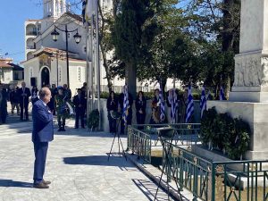 Ο περιφερειάρχης Πελοποννήσου Π. Νίκας στο εορτασμό της 25ης Μαρτίου στην Τρίπολη