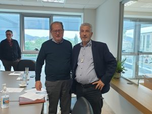 Συνάντηση του περιφερειάρχη Πελοποννήσου Παναγιώτη Νίκα με τον υποψήφιο βουλευτή Αρκαδίας Κώστα Μπεντεβή
