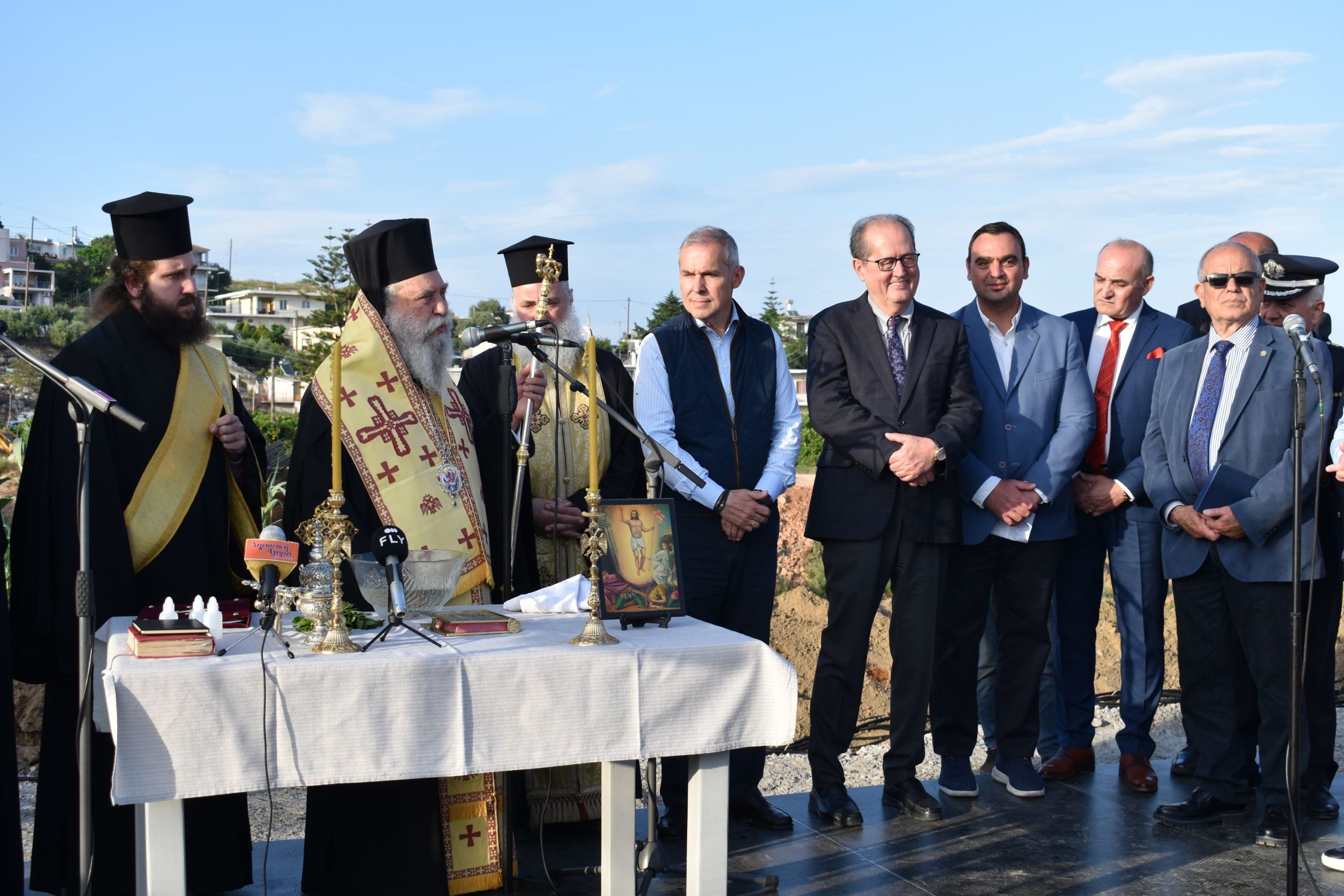 Θεμελιώθηκε η νέα γέφυρα του Ευρώτα στη Σκάλα από τον περιφερειάρχη Πελοποννήσου Π. Νίκα