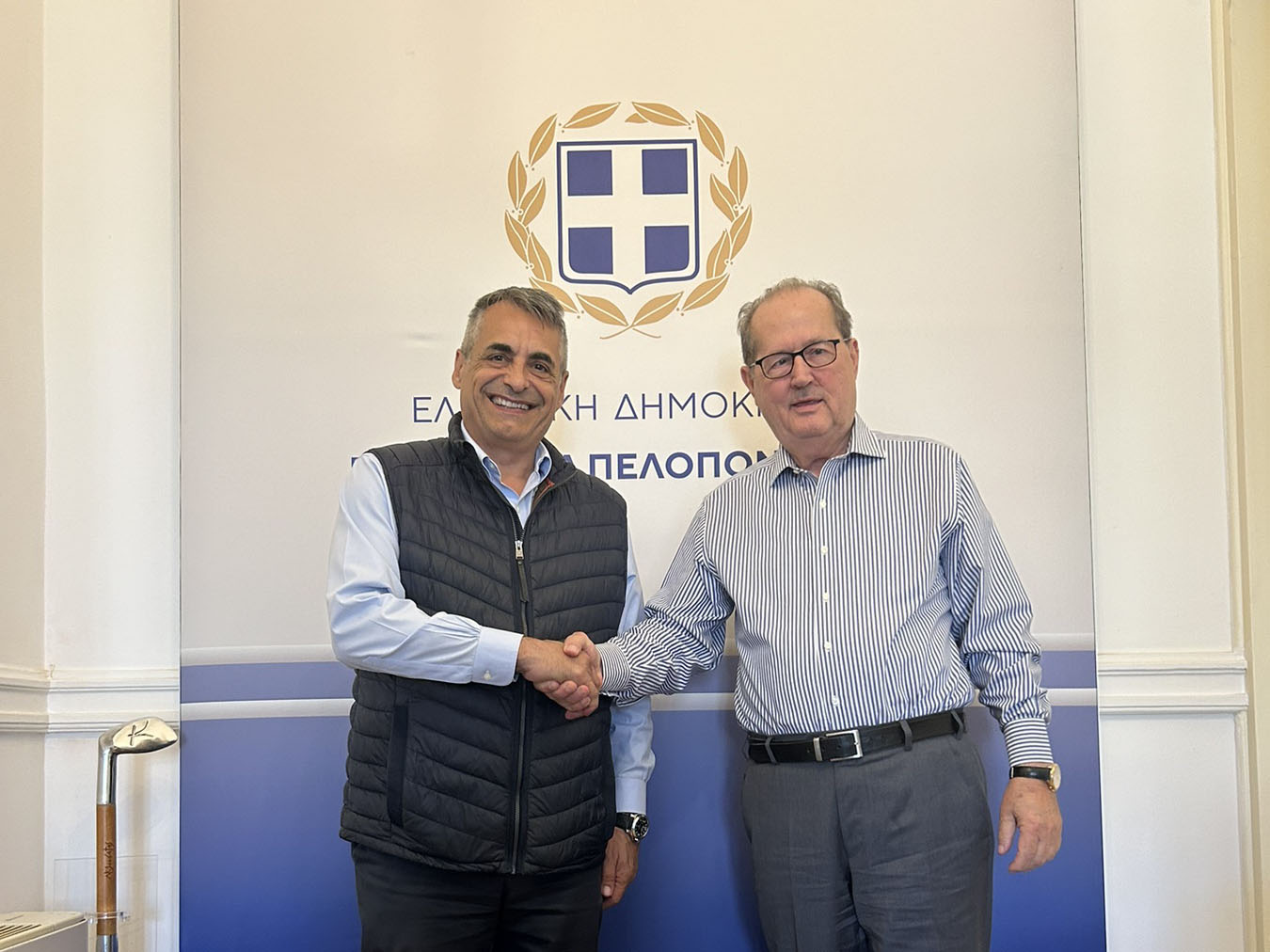 Συνάντηση του περιφερειάρχη Πελοποννήσου Π. Νίκα με τον δήμαρχο Τρίπολης