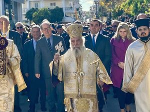 Ο περιφερειάρχης Πελοποννήσου Π. Νίκας στις εκδηλώσεις για τον πολιούχο της Σπάρτης όσιο Νίκωνα τον “Μετανοείτε”