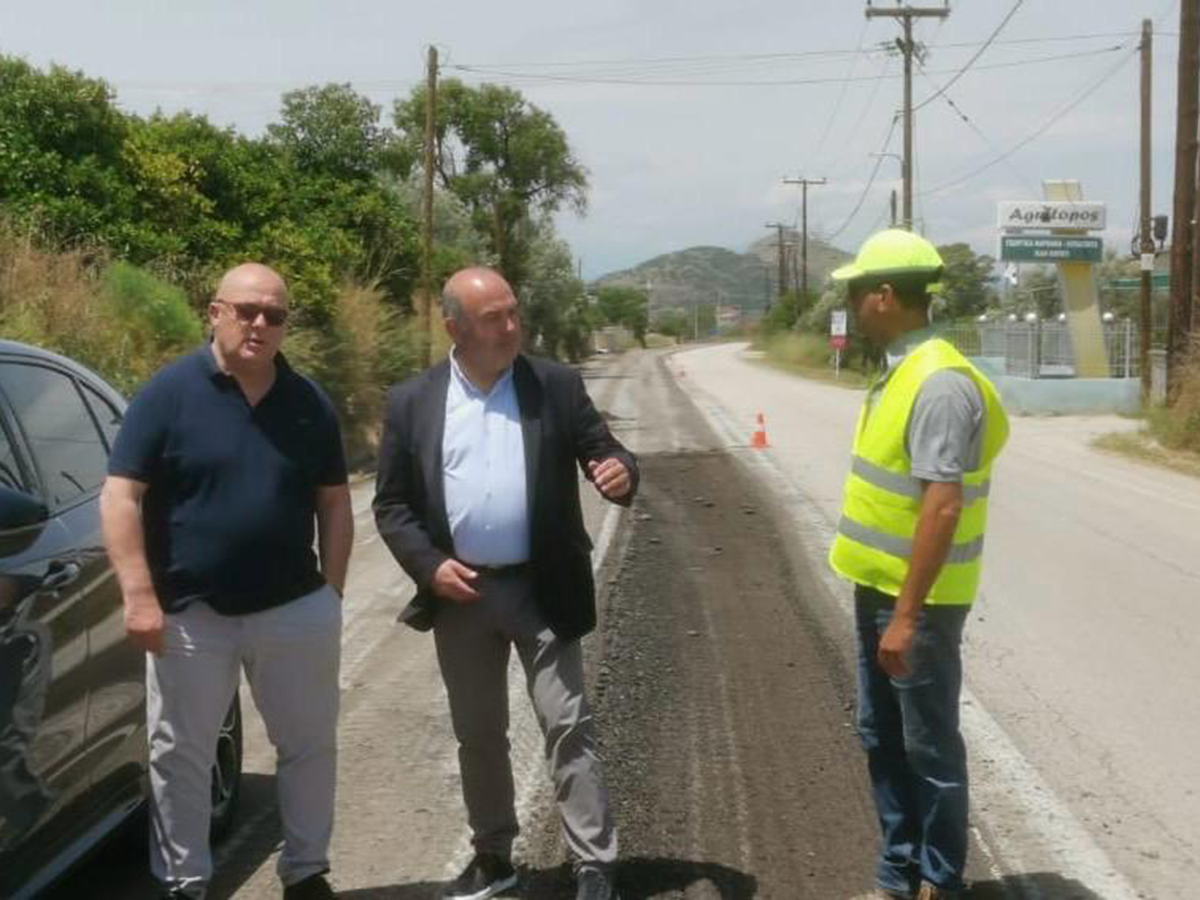 εργασίες αποκατάστασης στην Επαρχιακή Οδό Αγίας Ελεούσας – Λευκακίων