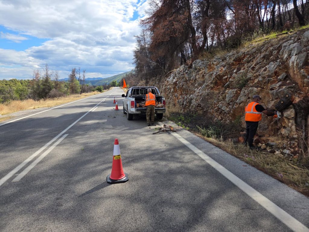 καθαρισμοί στο Επαρχιακό Οδικό Δίκτυο της ΠΕ Κορινθίας 2