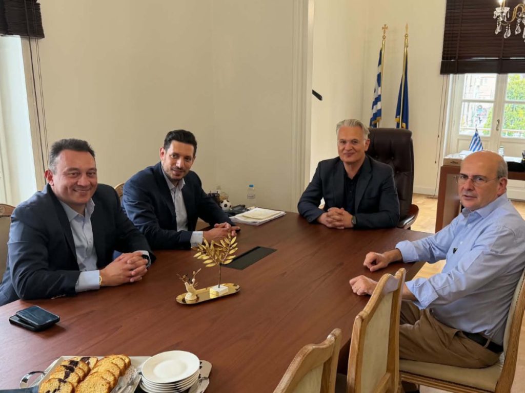 Συνάντηση εργασίας του Περιφερειάρχη Πελοποννήσου Δημήτρη Πτωχού με τον Αντιπρόεδρο της Κυβέρνησης Κωστή Χατζηδάκη