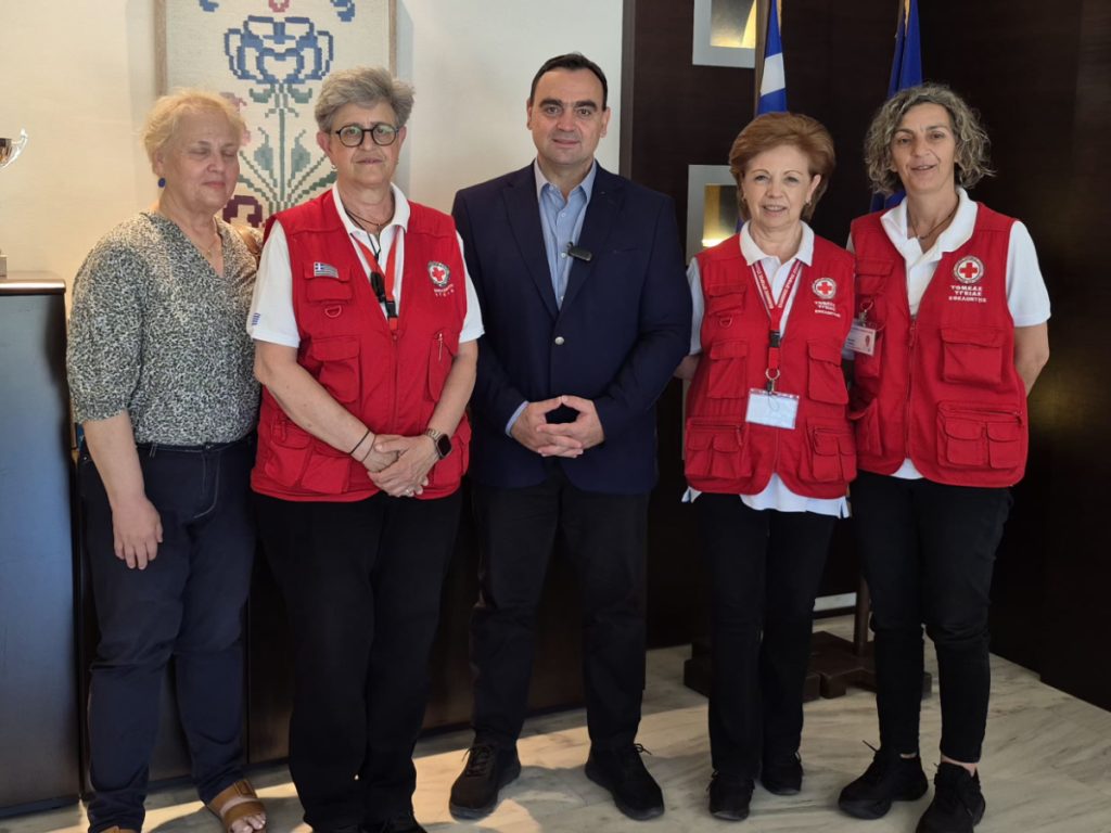 Συνάντηση εργασίας του Αντιπεριφερειάρχη Λακωνίας, Θεόδωρου Βερούτη, με το νέο Διοικητικό Συμβούλιο του Περιφερειακού Τμήματος Σπάρτης του Ελληνικού Ερυθρού Σταυρού